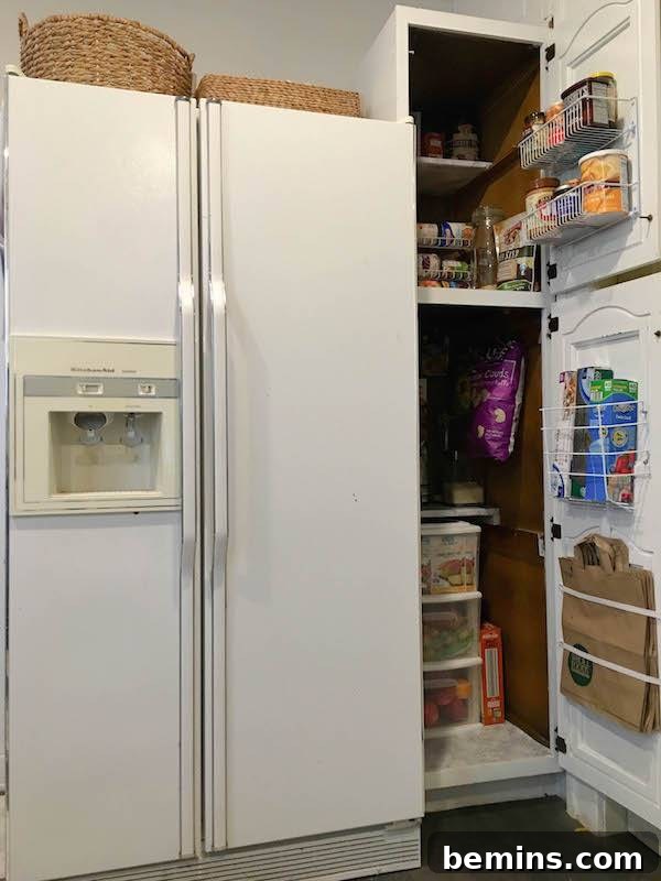Reclaiming Fridge Top Space with Pantry Organization