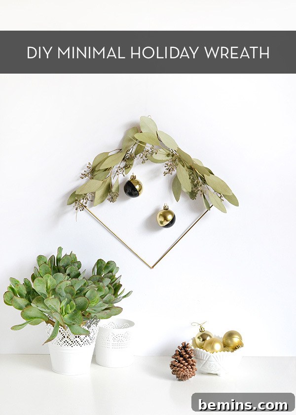 DIY Minimal Holiday Wreath Inspiration
