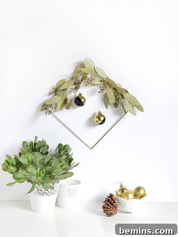 Wreath with Festive Holiday Decor