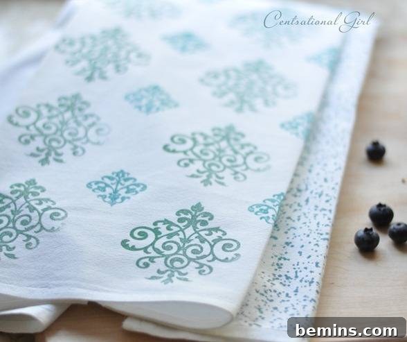 Stamped Tea Towels