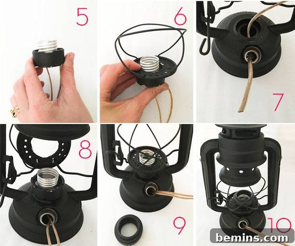 Rustic Lantern Revival: Crafting a Unique Lamp 4 Cutting the Lantern