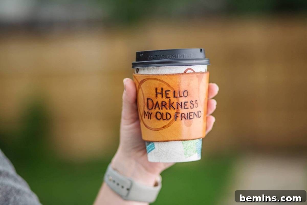 Brewtiful Gifts: A Coffee Lover's Delight 3 Leather coffee sleeve
