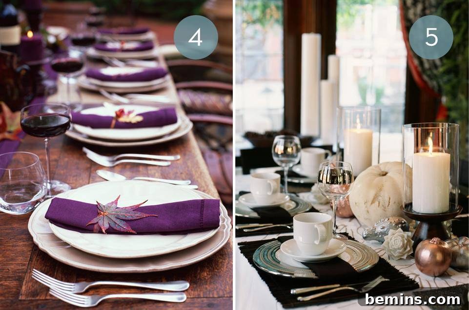 Regal Purple Thanksgiving Tablescape