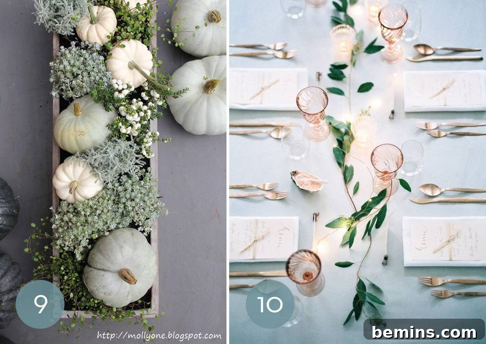 Muted Tones and Soft Florals Thanksgiving Centerpiece
