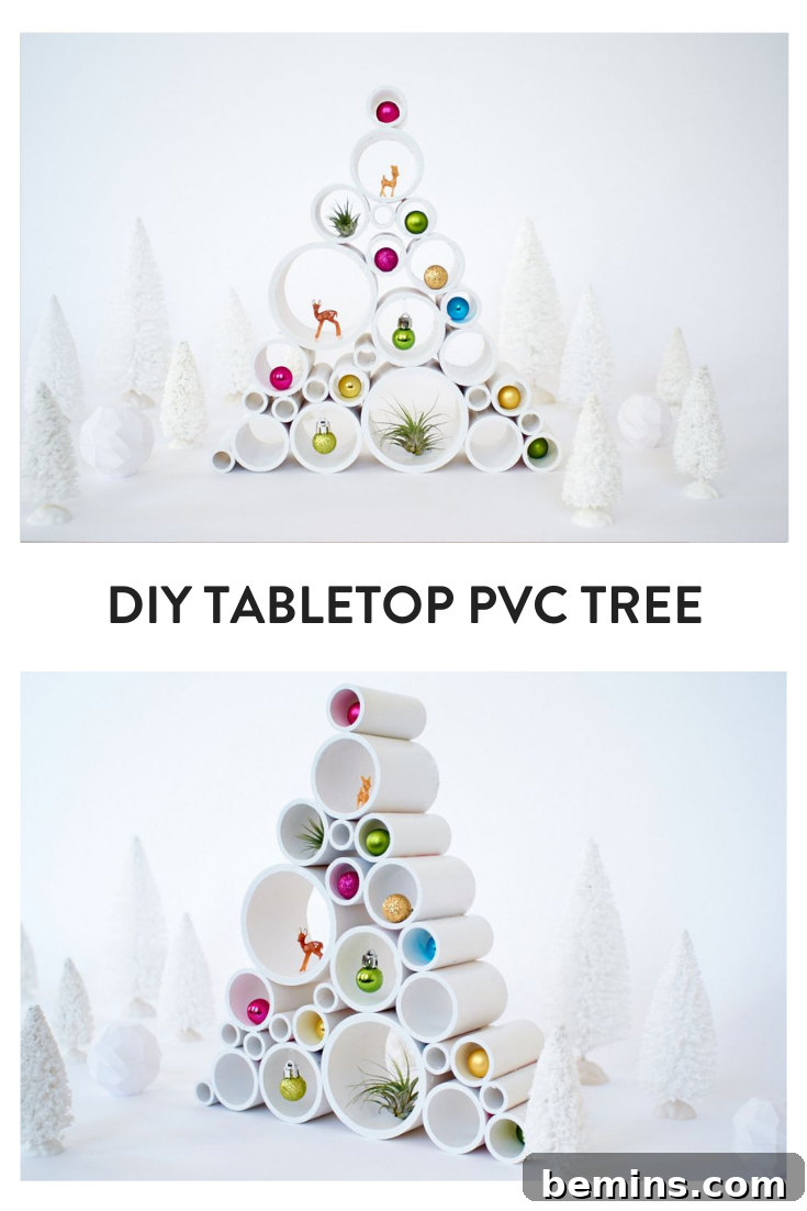 Finished PVC Tabletop Tree