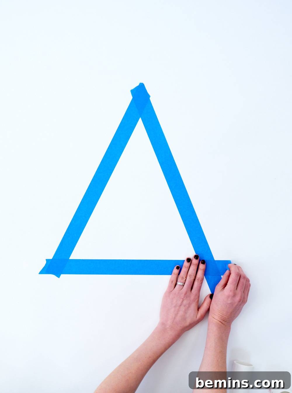 Creating a tree template with painter's tape