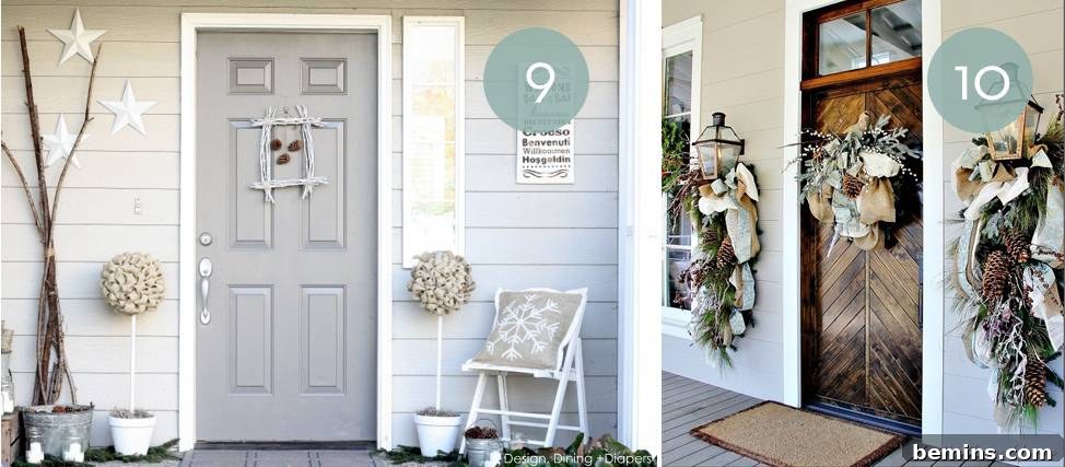 Stunning Winter Porch: 10 Decorating Ideas 7 Winter white chic porch decor