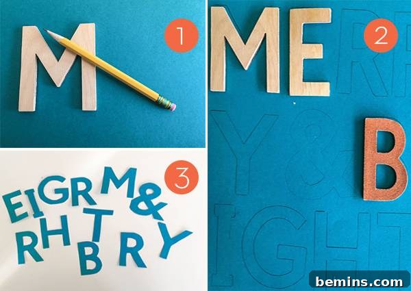 DIY Typographic Christmas Garland: A Festive Craft Project 3 Christmas Tree Typographic Garland Materials