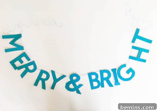 DIY Typographic Christmas Garland: A Festive Craft Project 8 Attaching Ornament Hooks to Christmas Garland