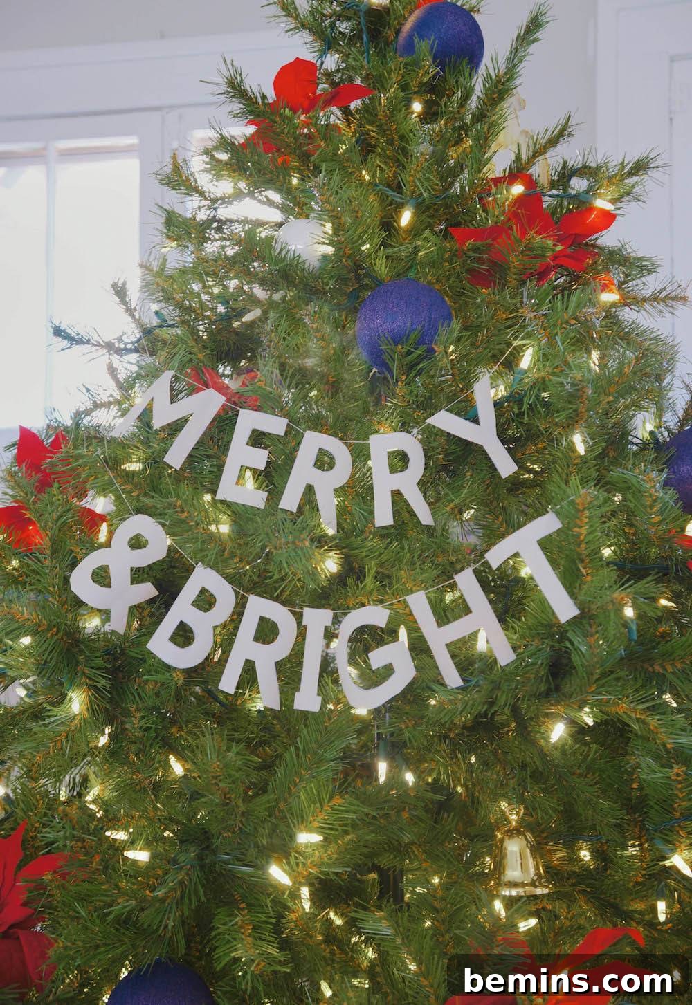 DIY Typographic Christmas Garland: A Festive Craft Project 9 Typographic Christmas Tree