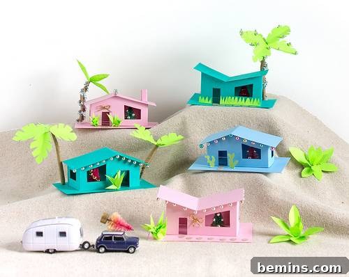 Retro Ranch Paper Houses