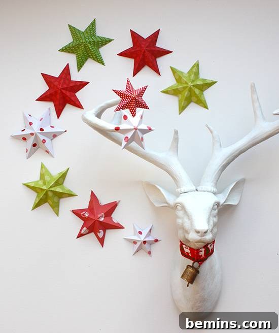 DIY 3D Paper Star Decor