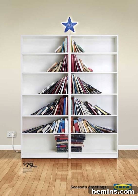 Space-saving Christmas tree from Ikea