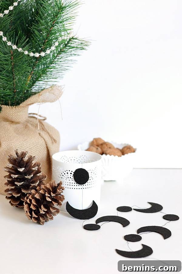 Handmade Felt Star and Moon Garlands Adding Festive Cheer