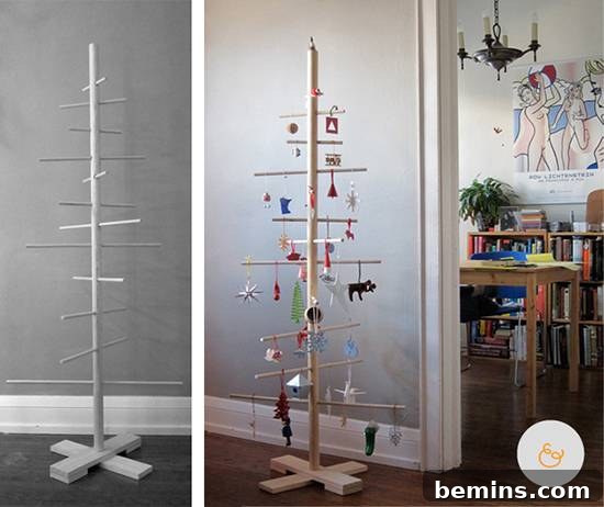 Budget-Friendly Christmas Trees: 11 Creative Alternatives 13 Pine Tree for Christmas Made of Dowels