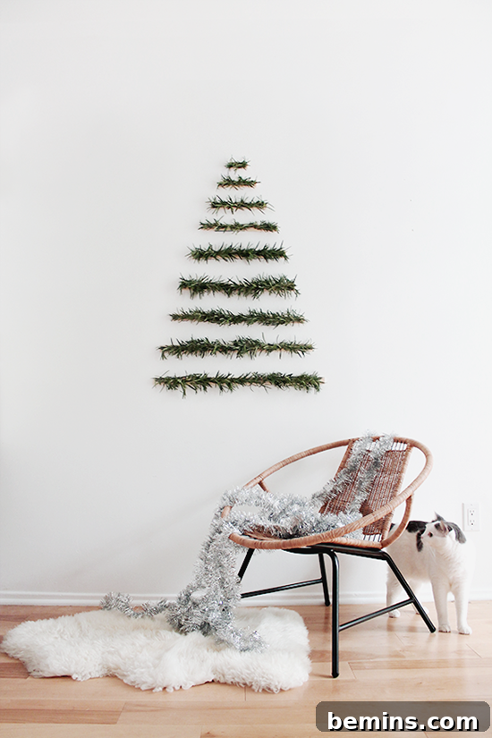 Budget-Friendly Christmas Trees: 11 Creative Alternatives 3 DIY Makeshift Xmas Tree Wall Hanging