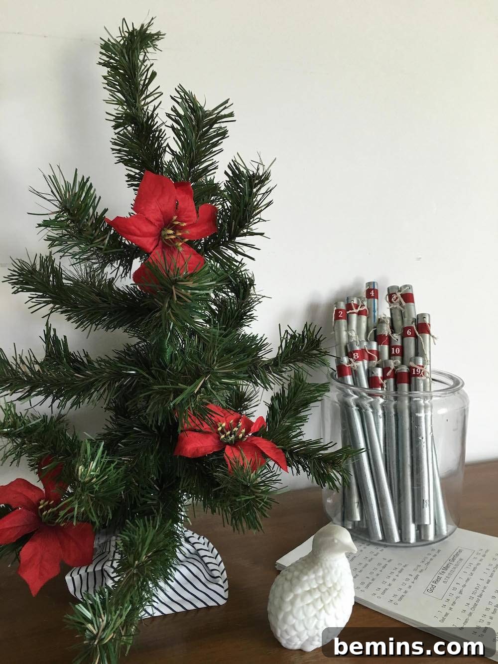Christmas Bell Pipes displayed