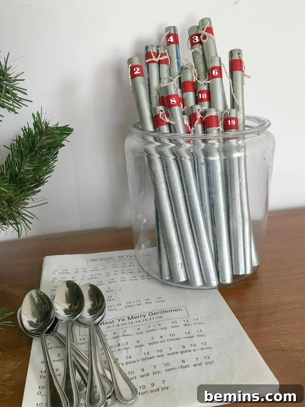 Christmas Pipe Bells as decoration