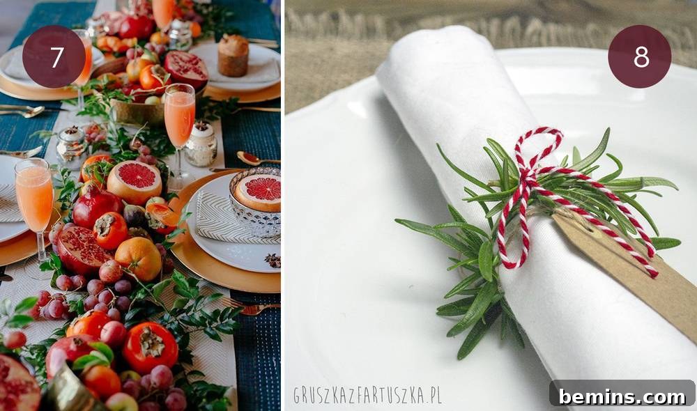 Festive and Fruity Tablescape: A Holiday Centerpiece