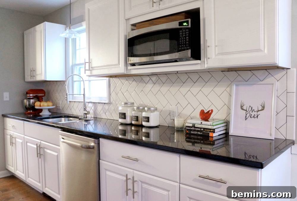 From Retro to Modern: A Kitchen Transformation 7 Microwave Placement in a Small Kitchen Remodel