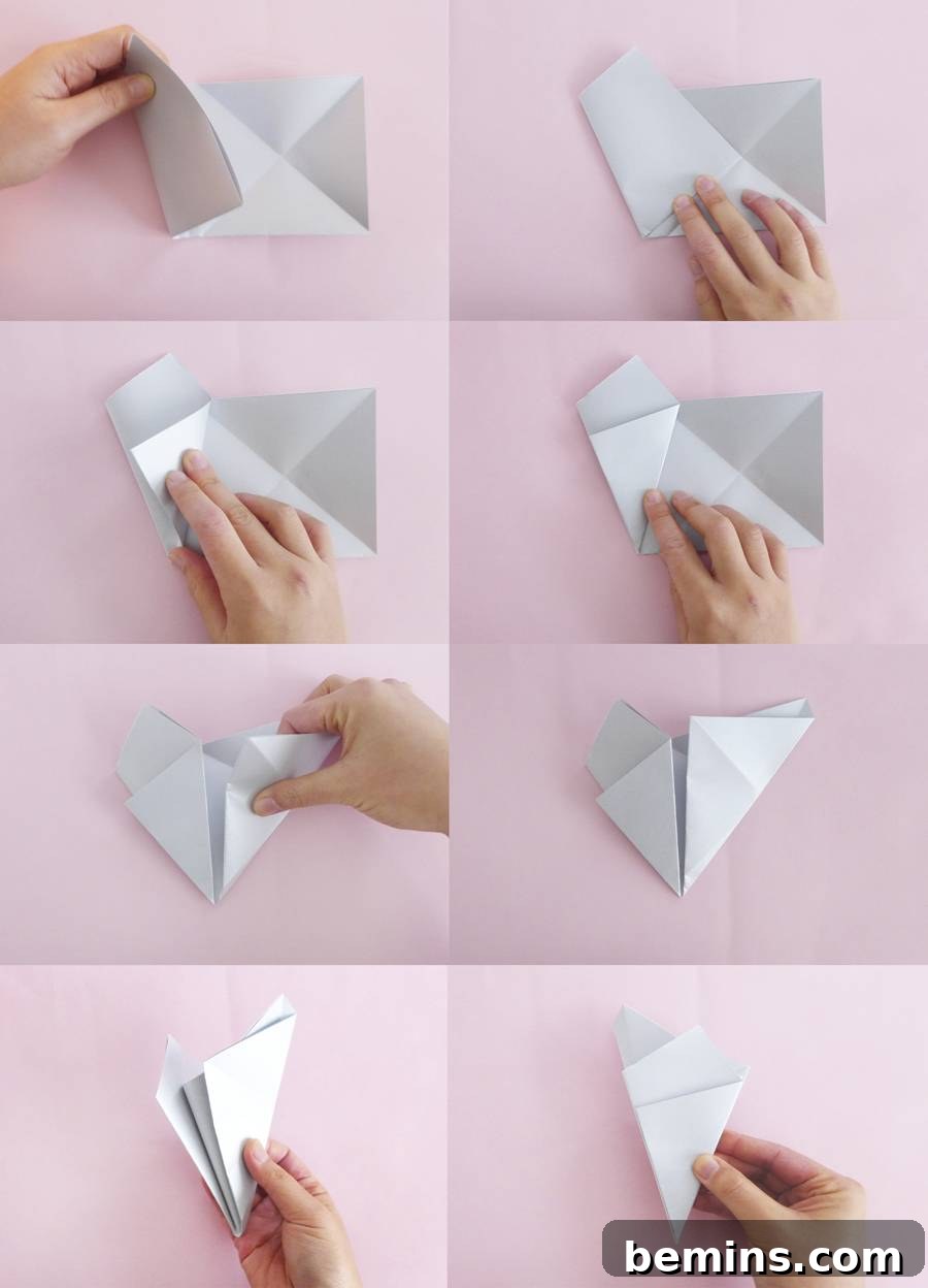 Detailed guide to folding the second style origami star