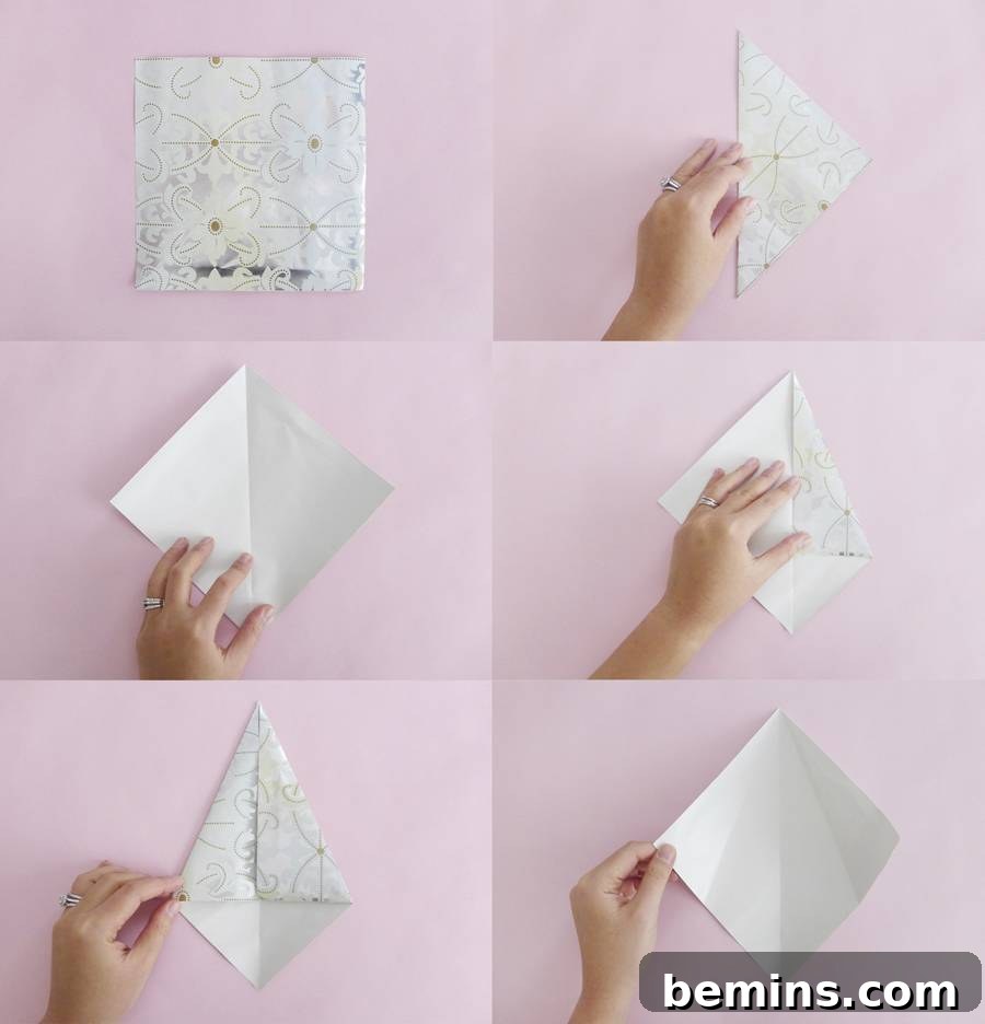 Step-by-step guide to folding an origami star