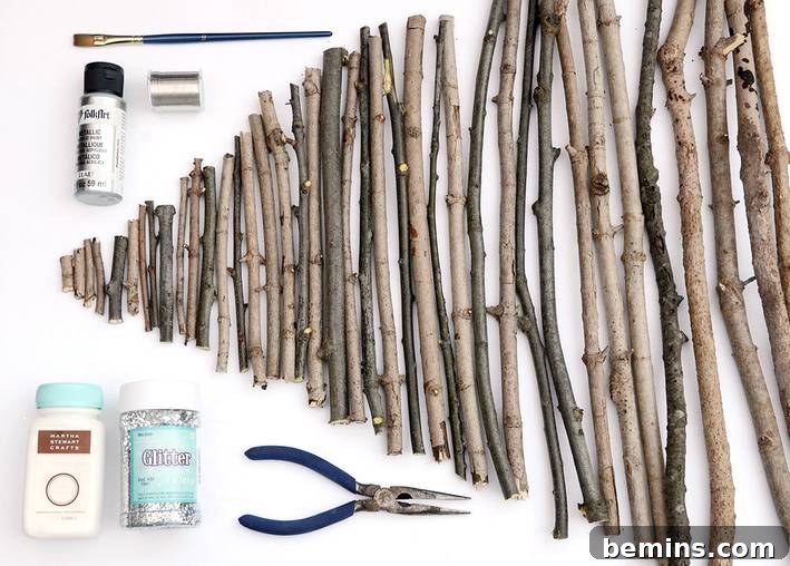 DIY Hanging Twig Christmas Tree Supplies: Get Ready to Craft!