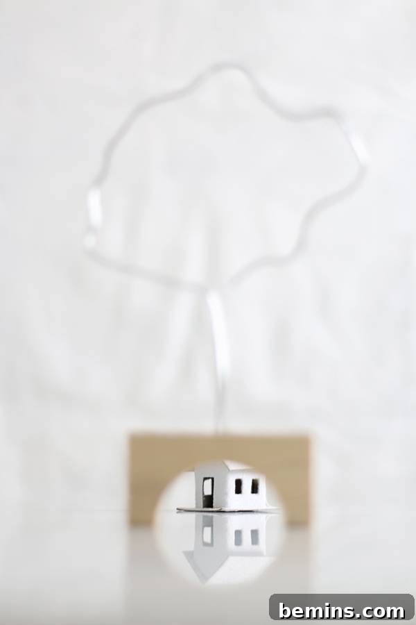Crafting Contemporary Wire Tabletop Trees 12 Wire Trees on a Credenza