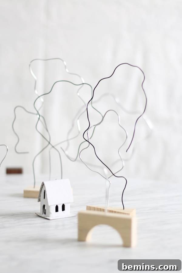 Crafting Contemporary Wire Tabletop Trees 16 Wire Trees Holiday Decoration