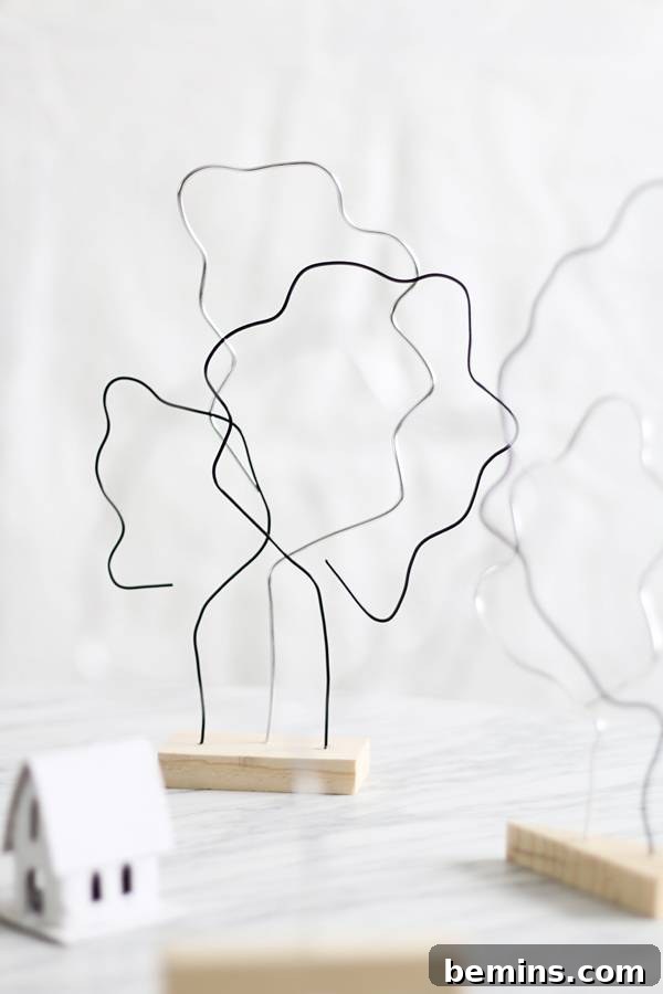 Crafting Contemporary Wire Tabletop Trees 10 Arranging the Finished Wire Trees