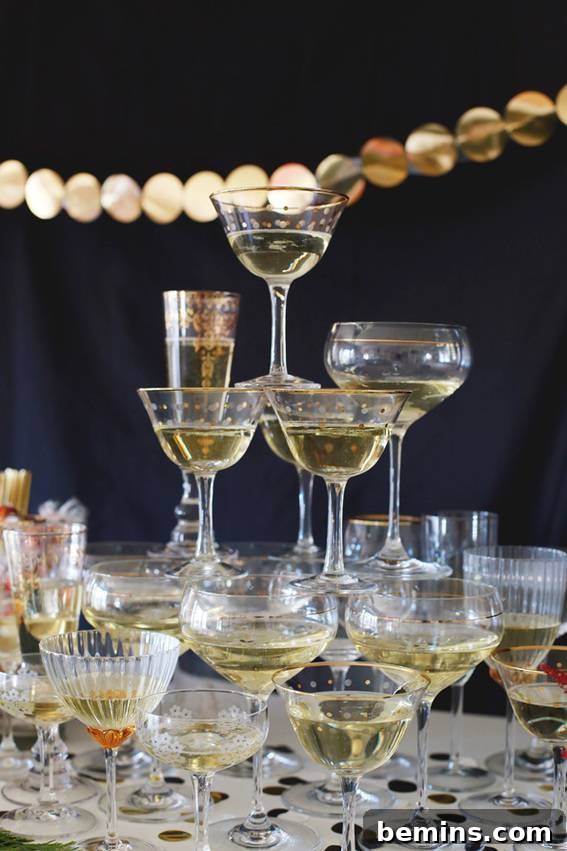 Throwing a Chocolate and Champagne Soirée 4 Champagne Pyramid