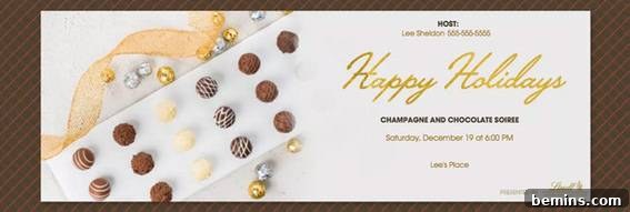 Throwing a Chocolate and Champagne Soirée 9 Lindt and Evite Holiday Invitation