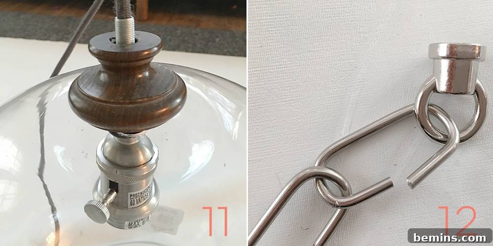 Glass Bowl Sphere Chandelier Finial Attachment