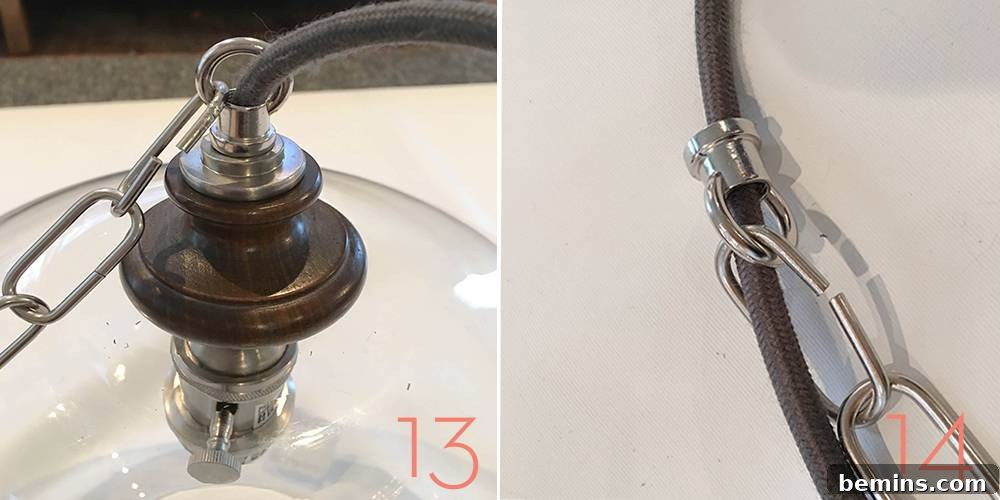 Glass Bowl Sphere Chandelier Chain Attachment