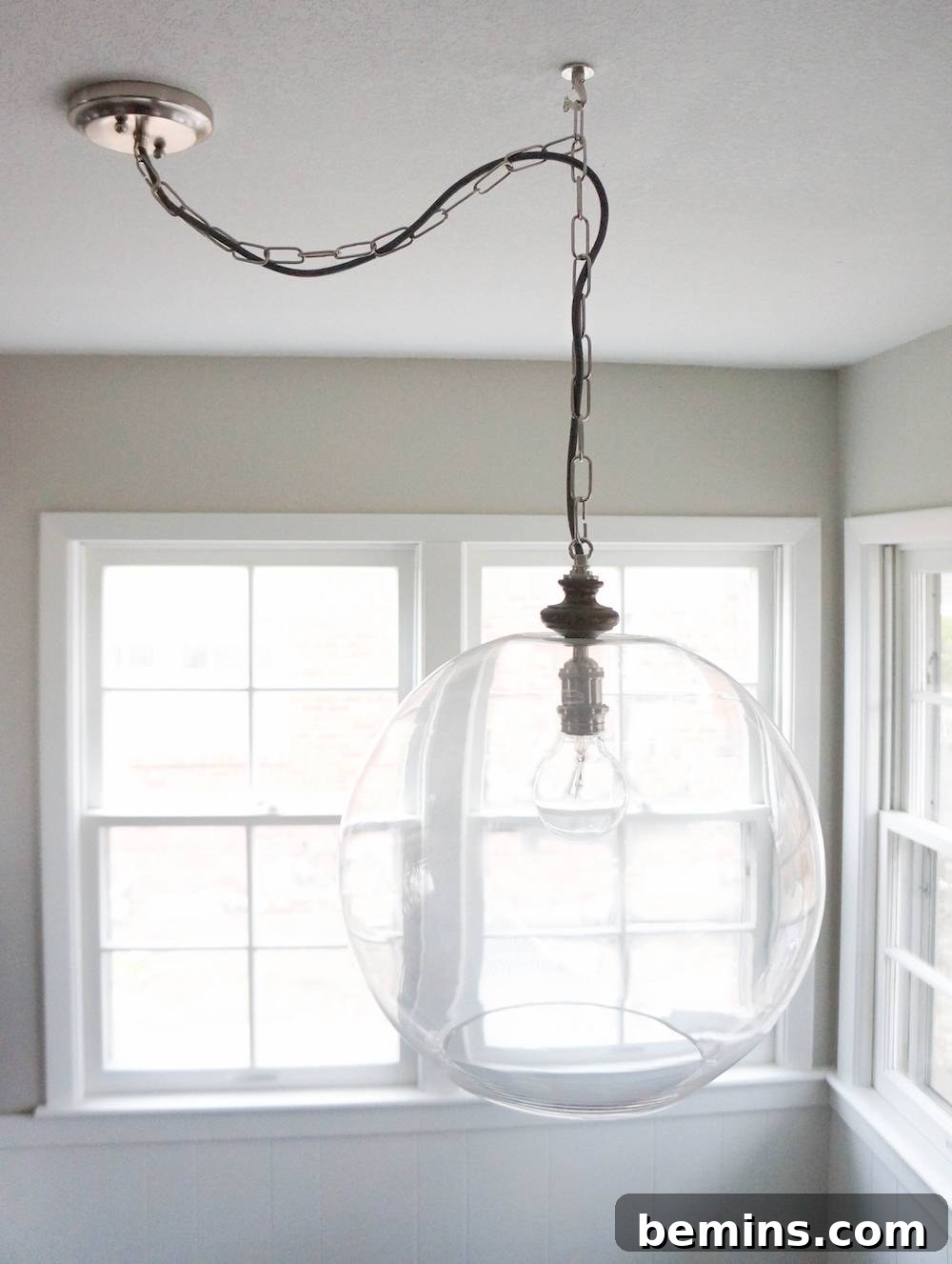 Completed Glass Bowl Sphere Chandelier