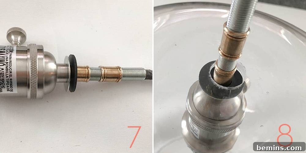 Glass Bowl Sphere Chandelier Coupling Connection