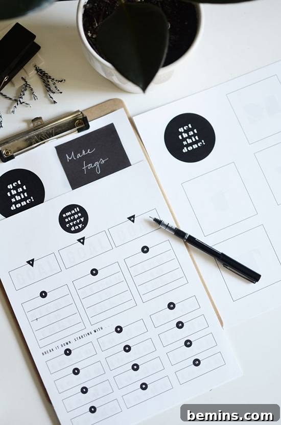 The Plumed Nest New Year's Resolution Printable