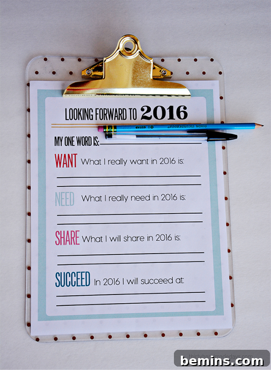 Thirty Handmade Days New Year's Resolution Printable
