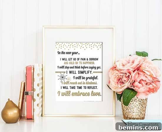 Somewhat Simple New Year's Resolution Printable