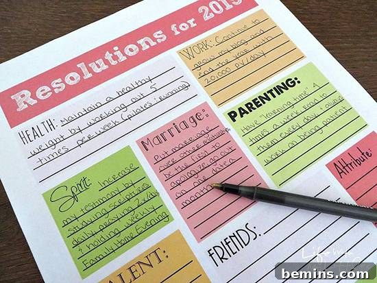 Life With My Littles New Year's Resolution Printable