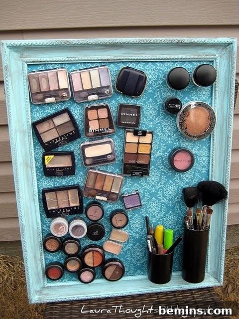 DIY magnetic makeup board