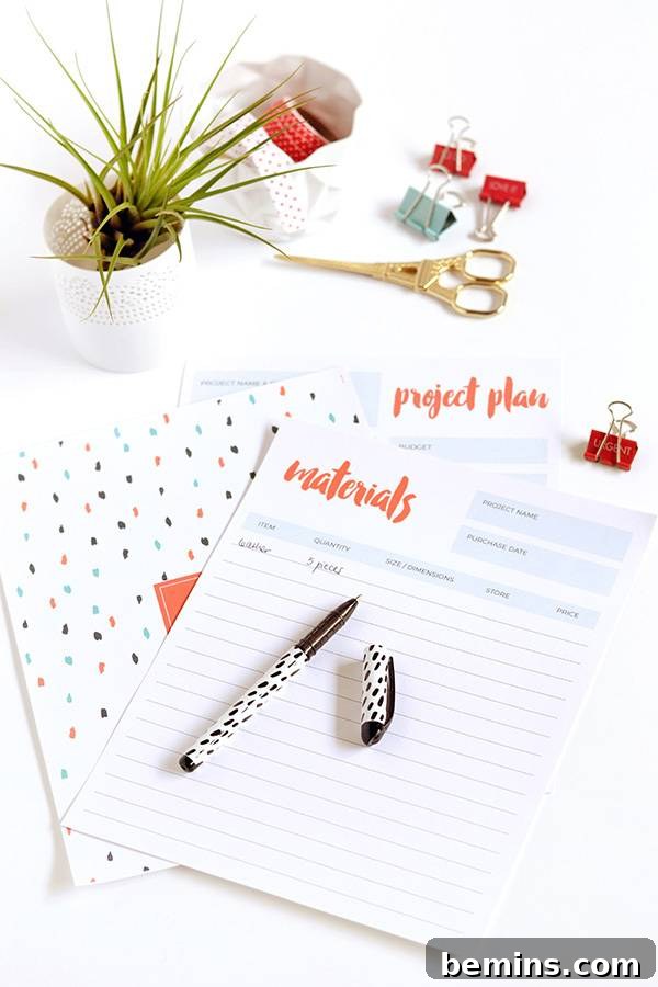 DIY Project Planning: A Printable Template for Success 5 DIY Planner Printable: Plan Your Projects from Start to Finish