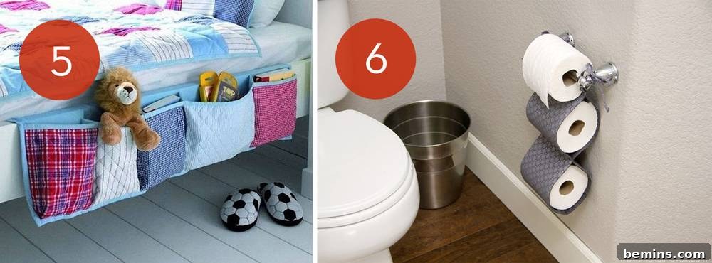Fabric bedside organizer