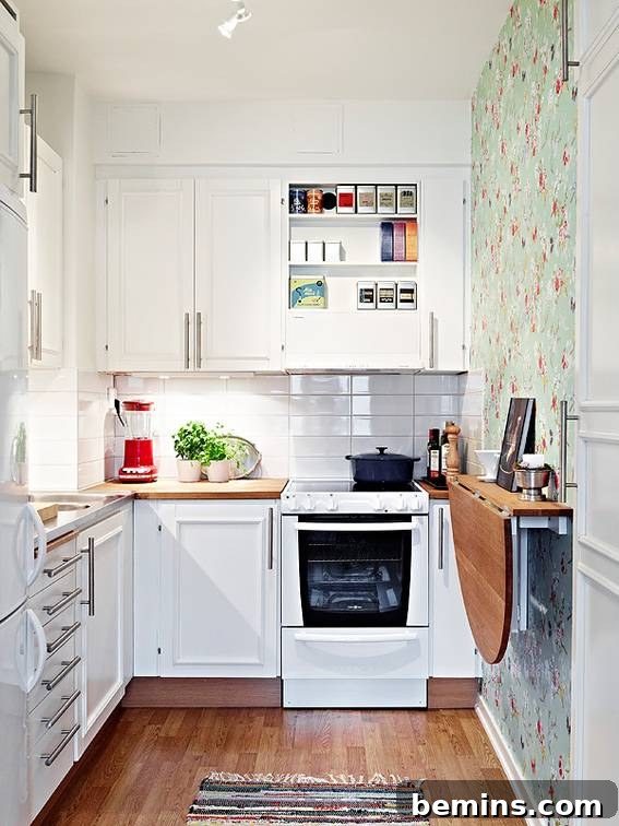 Minimalist Wall Decor in a Small Kitchen