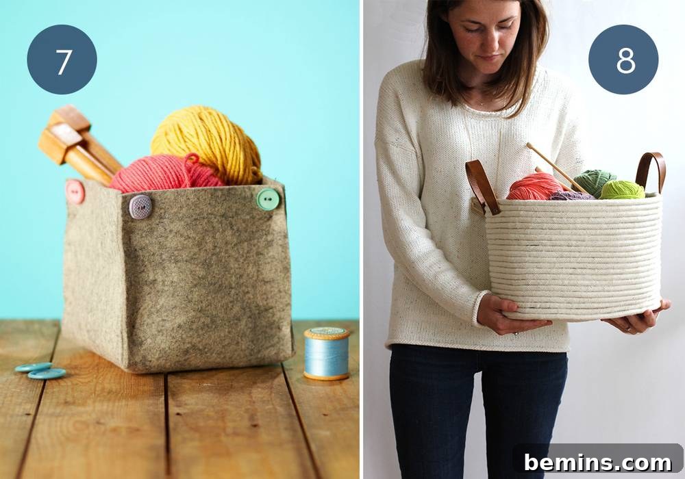 Curated Collection: 10 Clever DIY Storage Solutions to Declutter Your Home 6 DIY Ombré Rope Baskets for Plants