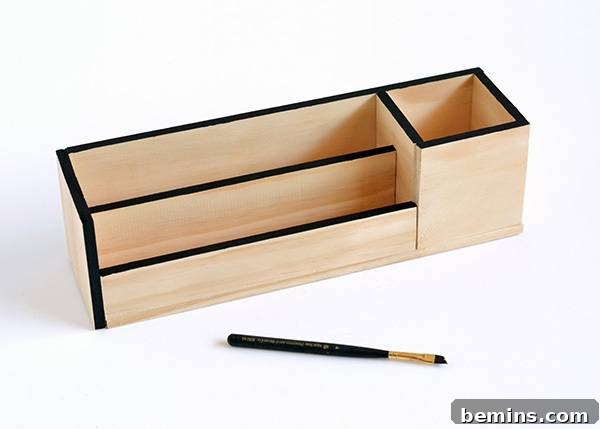 Minimalist Wooden Desk Organizer: A DIY Guide 15 Minimal wood desk organizer complete and ready for use