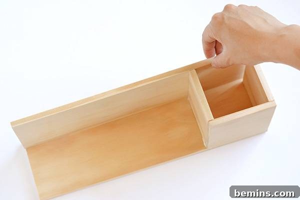 Minimalist Wooden Desk Organizer: A DIY Guide 10 Attaching the back piece to the wood desk organizer