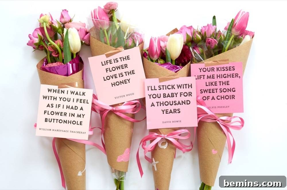 Hand Painted Wrapped Valentine's Bouquet