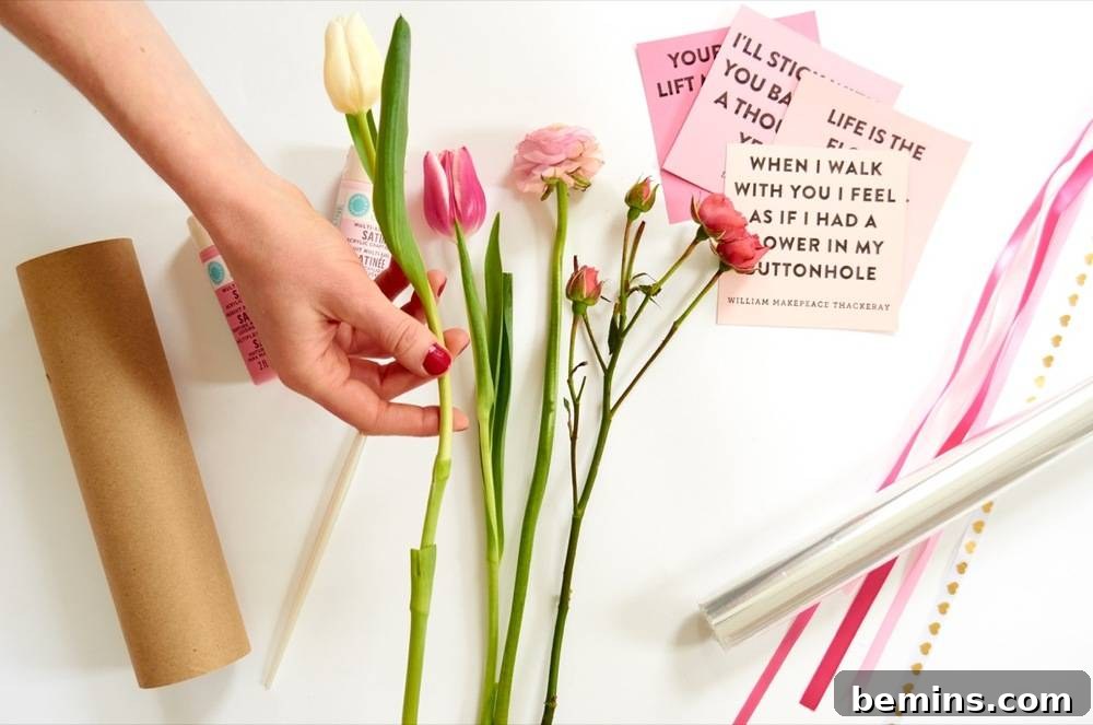 Valentine's Day Bouquet Materials
