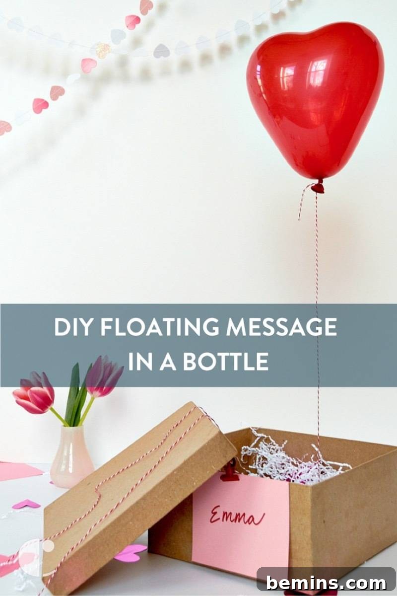 DIY Message in a Bottle: A Unique Gift of Love 8 A DIY floating message in a box for Valentine's Day
